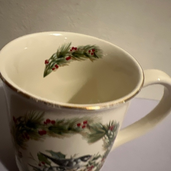 Vintage OTAGIRI Chickadee Birds Holly Branch Mug Cup Japan Gibson Greetings - Picture 2 of 7